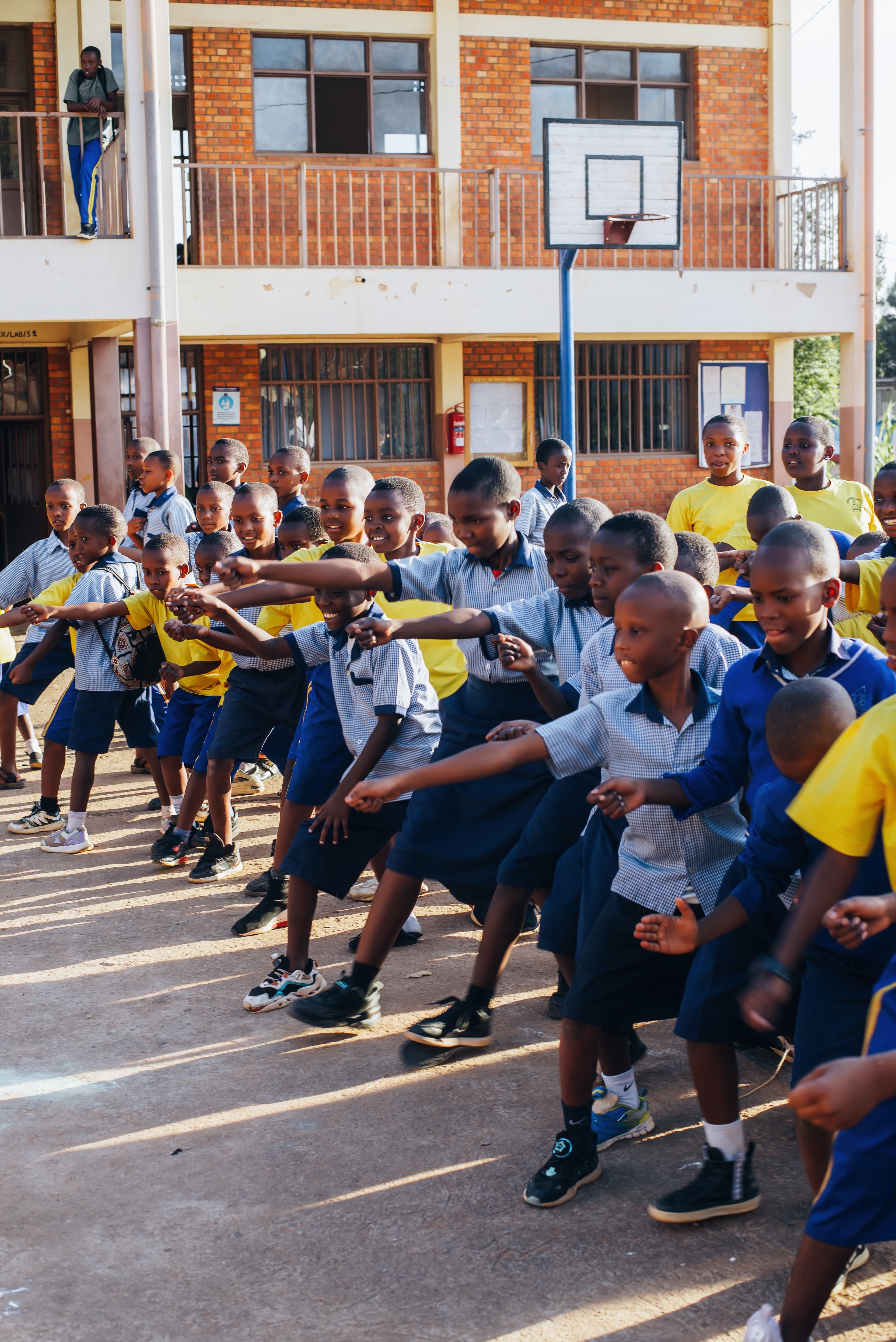 Showing fencing the students at eppa school 